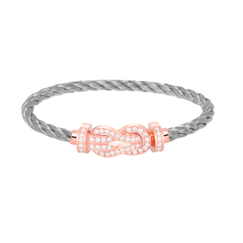 Pomuse CHANCE LARGE 8 FIGURE BUCKLE FULL DIAMOND BRACELET ROSE GOLD
