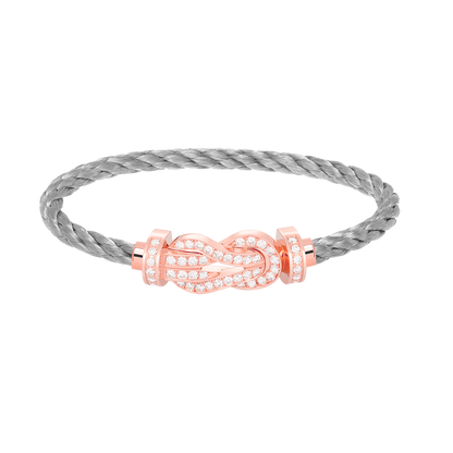 Pomuse CHANCE LARGE 8 FIGURE BUCKLE FULL DIAMOND BRACELET ROSE GOLD