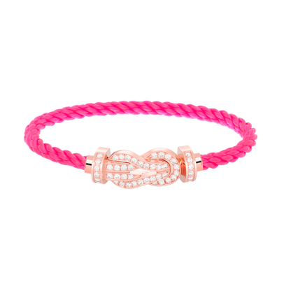 Pomuse CHANCE LARGE 8 FIGURE BUCKLE FULL DIAMOND BRACELET ROSE GOLD