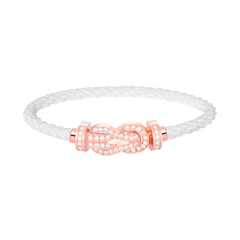 Pomuse CHANCE LARGE 8 FIGURE BUCKLE FULL DIAMOND BRACELET ROSE GOLD