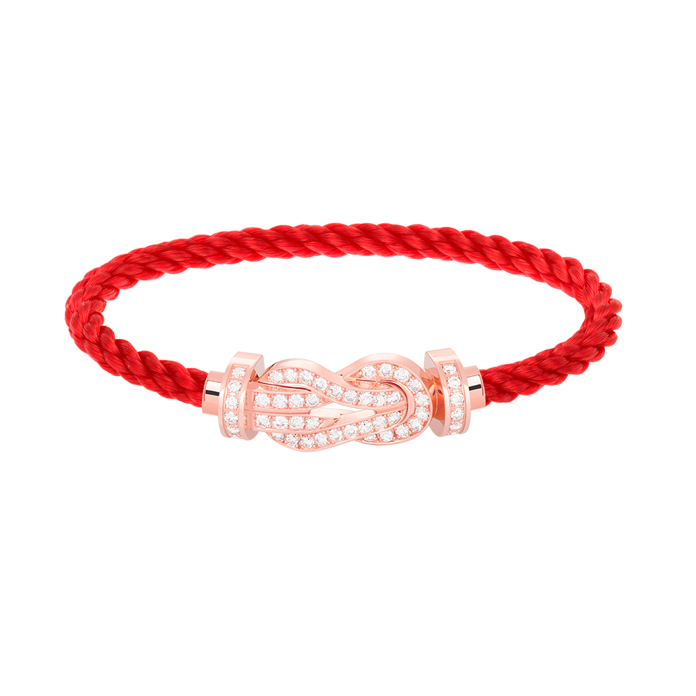 Pomuse CHANCE LARGE 8 FIGURE BUCKLE FULL DIAMOND BRACELET ROSE GOLD