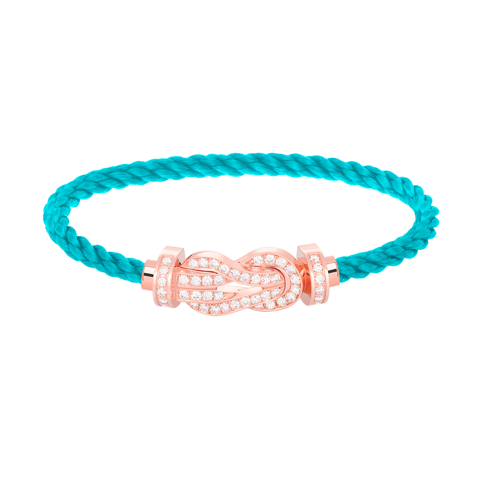 Pomuse CHANCE LARGE 8 FIGURE BUCKLE FULL DIAMOND BRACELET ROSE GOLD