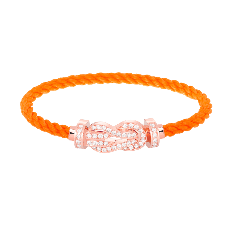 Pomuse CHANCE LARGE 8 FIGURE BUCKLE FULL DIAMOND BRACELET ROSE GOLD