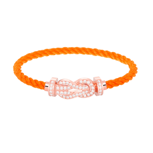 Pomuse CHANCE LARGE 8 FIGURE BUCKLE FULL DIAMOND BRACELET ROSE GOLD