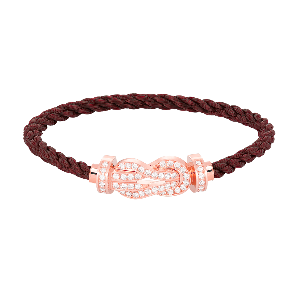 Pomuse CHANCE LARGE 8 FIGURE BUCKLE FULL DIAMOND BRACELET ROSE GOLD