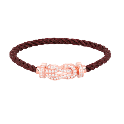 Pomuse CHANCE LARGE 8 FIGURE BUCKLE FULL DIAMOND BRACELET ROSE GOLD