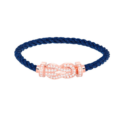 Pomuse CHANCE LARGE 8 FIGURE BUCKLE FULL DIAMOND BRACELET ROSE GOLD
