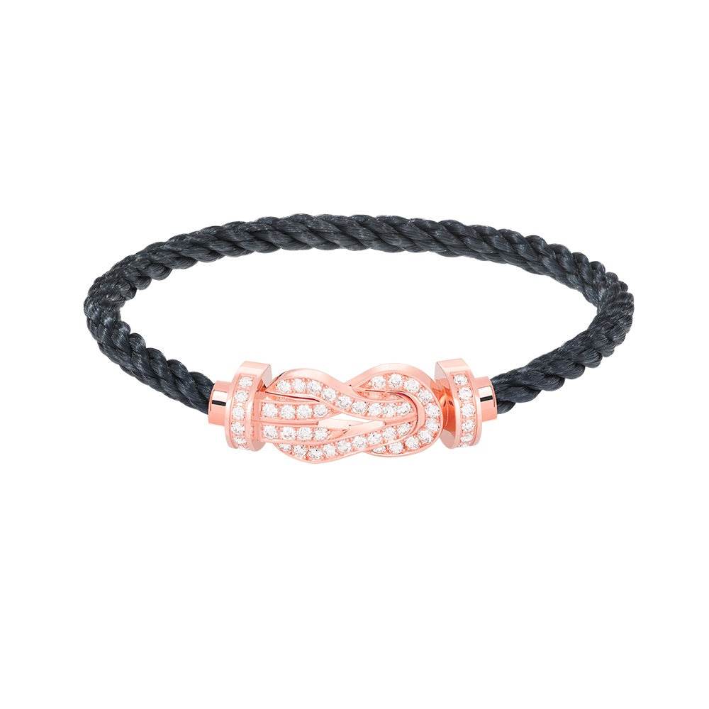 Pomuse CHANCE LARGE 8 FIGURE BUCKLE FULL DIAMOND BRACELET ROSE GOLD