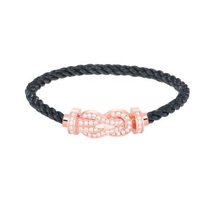 Pomuse CHANCE LARGE 8 FIGURE BUCKLE FULL DIAMOND BRACELET ROSE GOLD