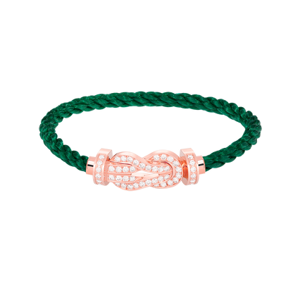 Pomuse CHANCE LARGE 8 FIGURE BUCKLE FULL DIAMOND BRACELET ROSE GOLD