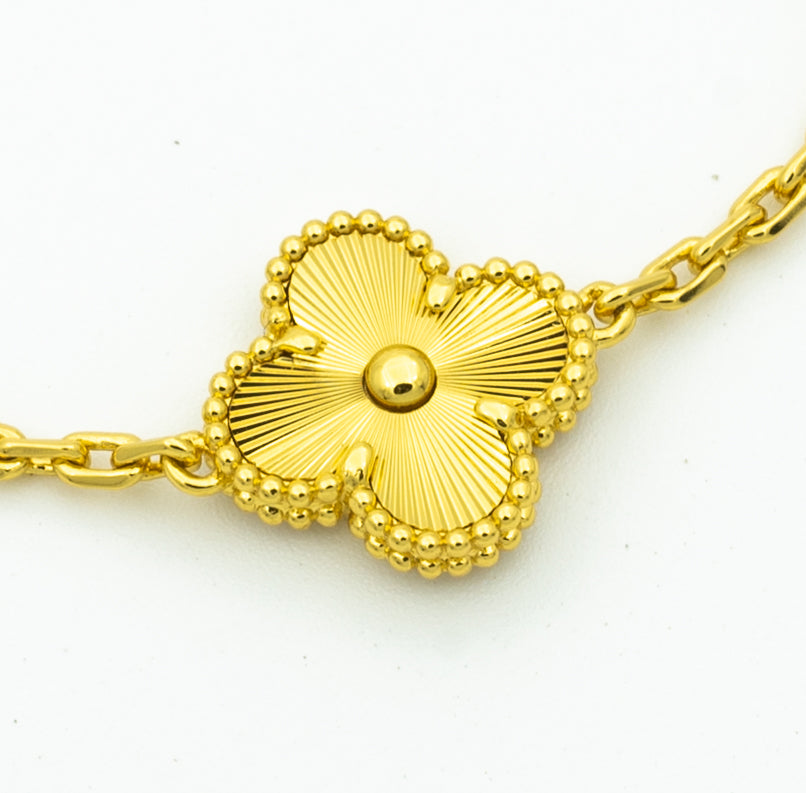 Pomuse CLOVER BRACELET 5 MOTIFS GOLD DIAMOND