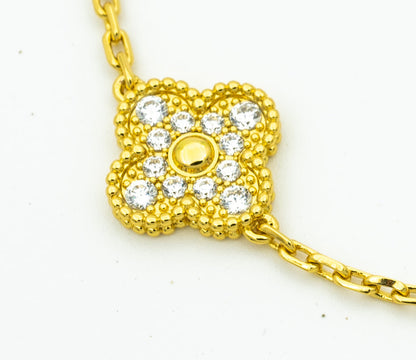 Pomuse CLOVER BRACELET 5 MOTIFS GOLD DIAMOND