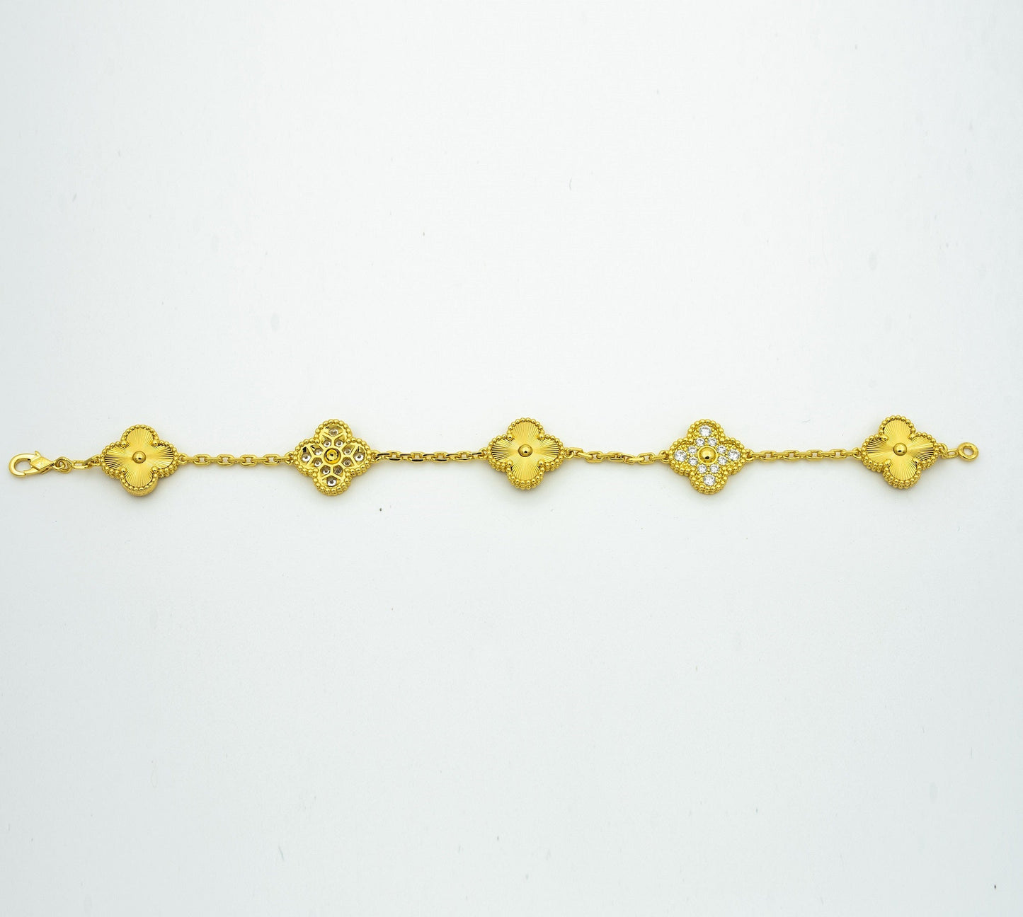 Pomuse CLOVER BRACELET 5 MOTIFS GOLD DIAMOND