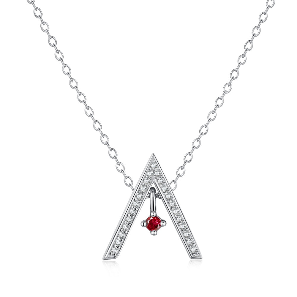 Pomuse Sparkling "A" Shape Necklace