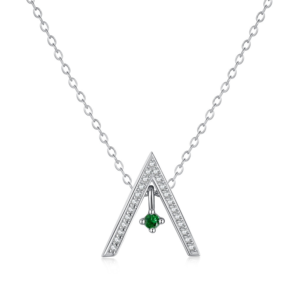 Pomuse Sparkling "A" Shape Necklace