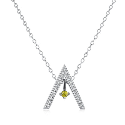 Pomuse Sparkling "A" Shape Necklace
