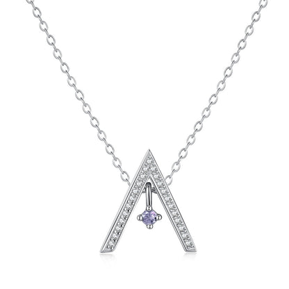 Pomuse Sparkling "A" Shape Necklace