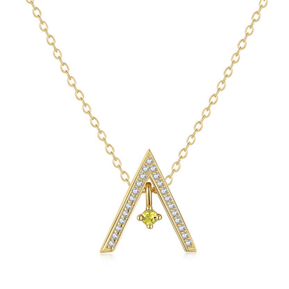 Pomuse Sparkling "A" Shape Necklace