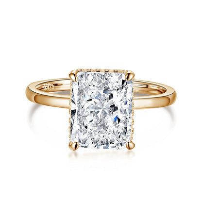 Pomuse 4.0 Carat Ornate Enchanting Radiand Cut Banquet Ring