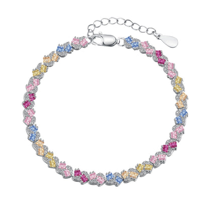 Pomuse Ornate Colorful Flower Shape Party Bracelet