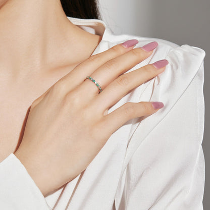 Pomuse Sparkling Vibrant Round Shape Daily Ring