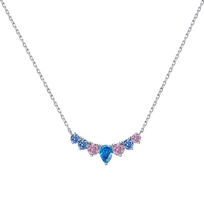 Pomuse Dainty Colorful Heart Necklace