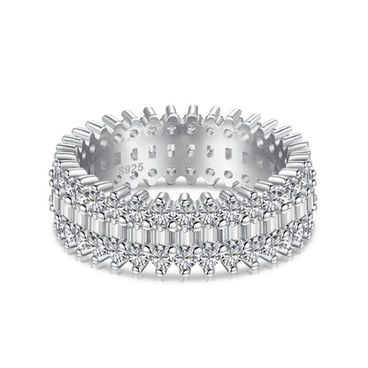 Pomuse Ornate Colorful Radiant Cut Daily Ring