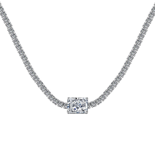 Pomuse 2.0 carat Ornate Emerald Cut Necklace