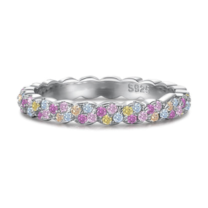 Pomuse Dainty Ebullient Round Cut Daily Ring