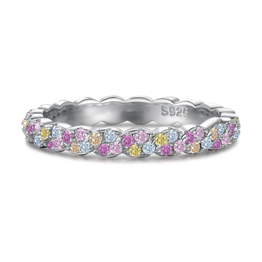 Pomuse Dainty Ebullient Round Cut Daily Ring