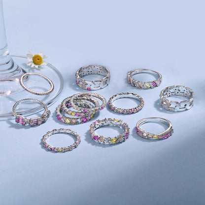 Pomuse Radiant Sparkling Round Cut Daily Ring