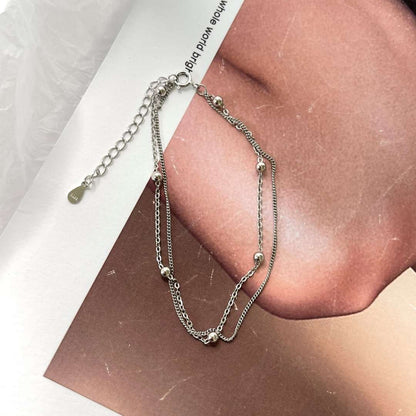 Pomuse Delicate Bead Double Layer Bracelet