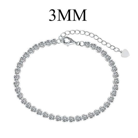 Pomuse Ornate  Sparkling Round Cut Daily Bracelet