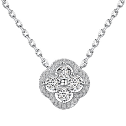 Pomuse – Exquisite Halskette mit vierblättrigem Kleeblatt-Blumendesign