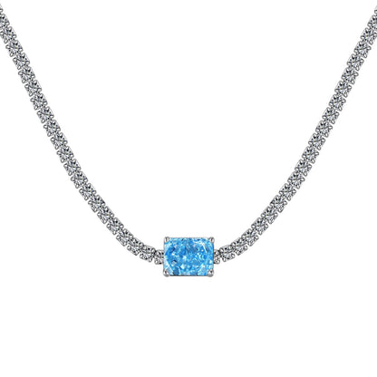 Pomuse 2.0 carat Ornate Emerald Cut Necklace