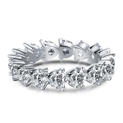Pomuse 0.25 Carat Radiant Romance Heart Cut Lover Ring