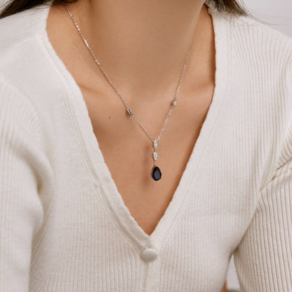 Pomuse Dazzling Pear Cut Necklace