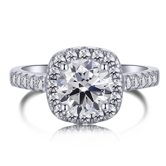 Pomuse Dazzling Resplendent Round Cut Wedding Ring