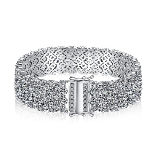 Pomuse Ornate Elegant Round Cut Party Bracelet
