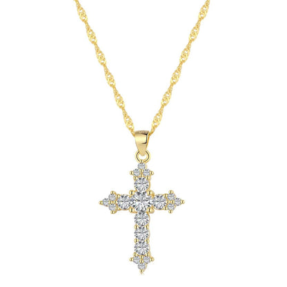 Pomuse Delicate Cross Shape Necklace