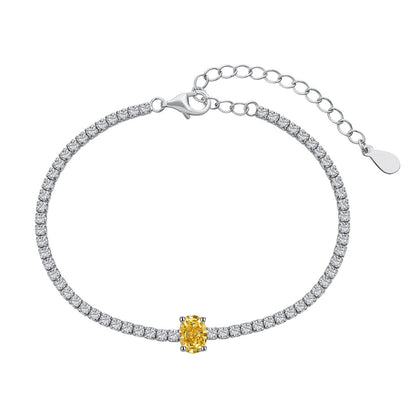 Pomuse 0.75 Carat Exquisite Oval Cut Daily Bracelet