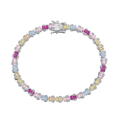 Pomuse Delicate Colorful Emerald Cut Party Bracelet
