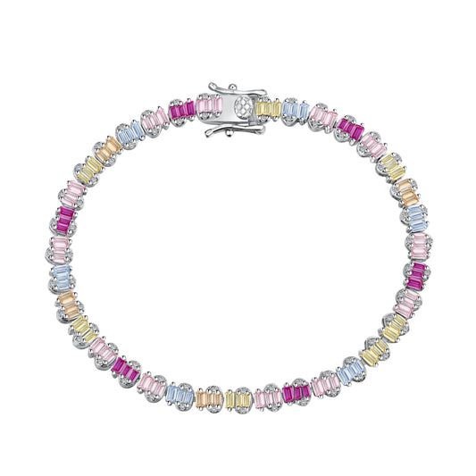 Pomuse Delicate Colorful Emerald Cut Party Bracelet