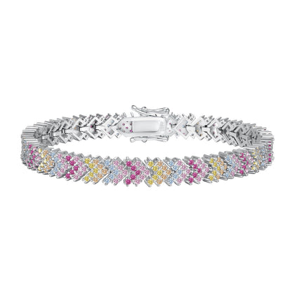 Pomuse Ornate Sparkling Round Cut Party Bracelet