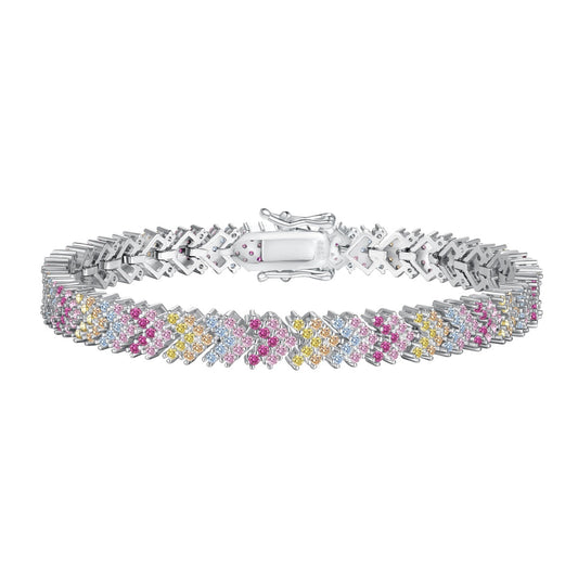 Pomuse Ornate Sparkling Round Cut Party Bracelet