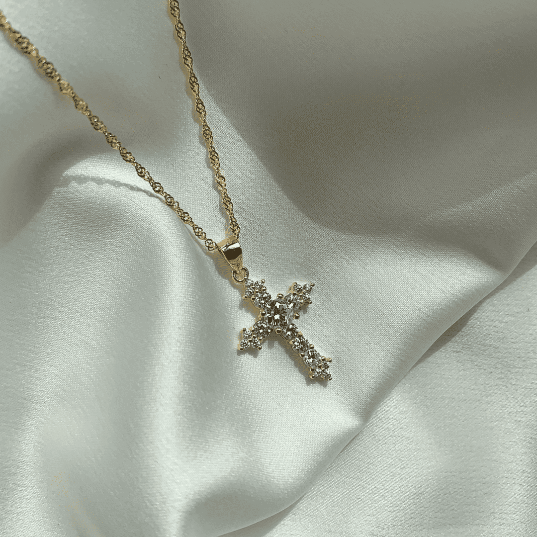 Pomuse Delicate Cross Shape Necklace