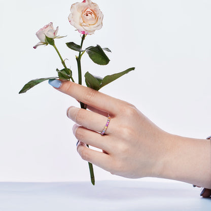 Pomuse Dazzling Resplendent Round Cut Party Ring