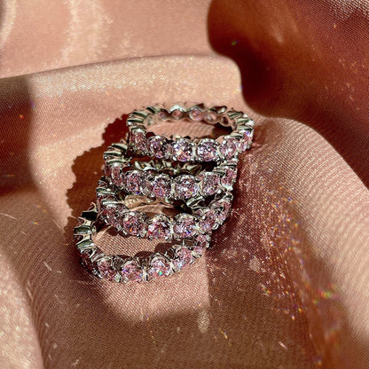 Pomuse Eternity Tennisring mit Rundschliff