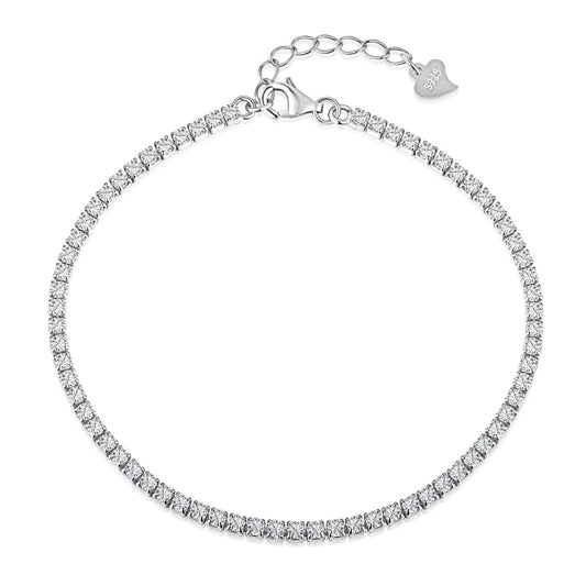 Pomuse Radiant Shinning Princess Cut Tennis Bracelet
