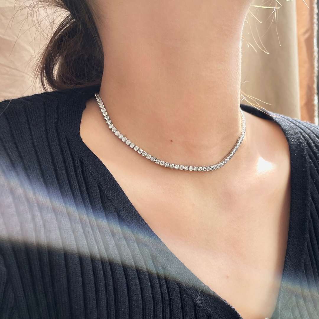 Pomuse – Elegante Tennisketten-Halskette